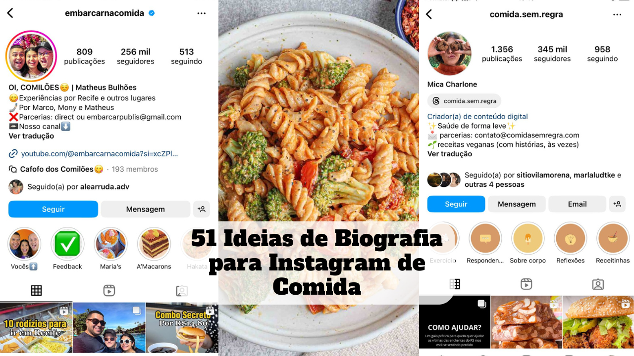 Ideias De Biografia Para Instagram De Comida Beleza Lucrativa