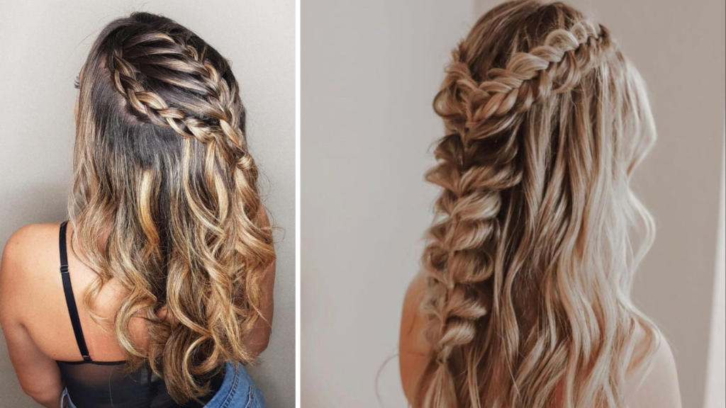 penteado cabelo cacheado com trança