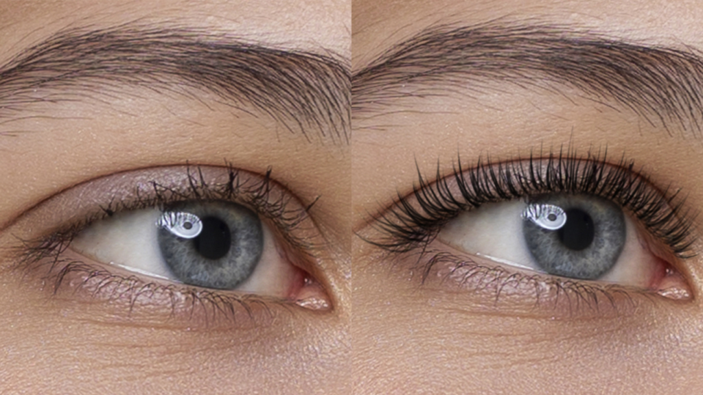 lash lifting antes e depois