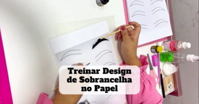 treinar design de sobrancelha no papel