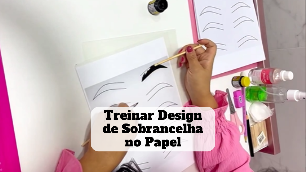 treinar design de sobrancelha no papel
