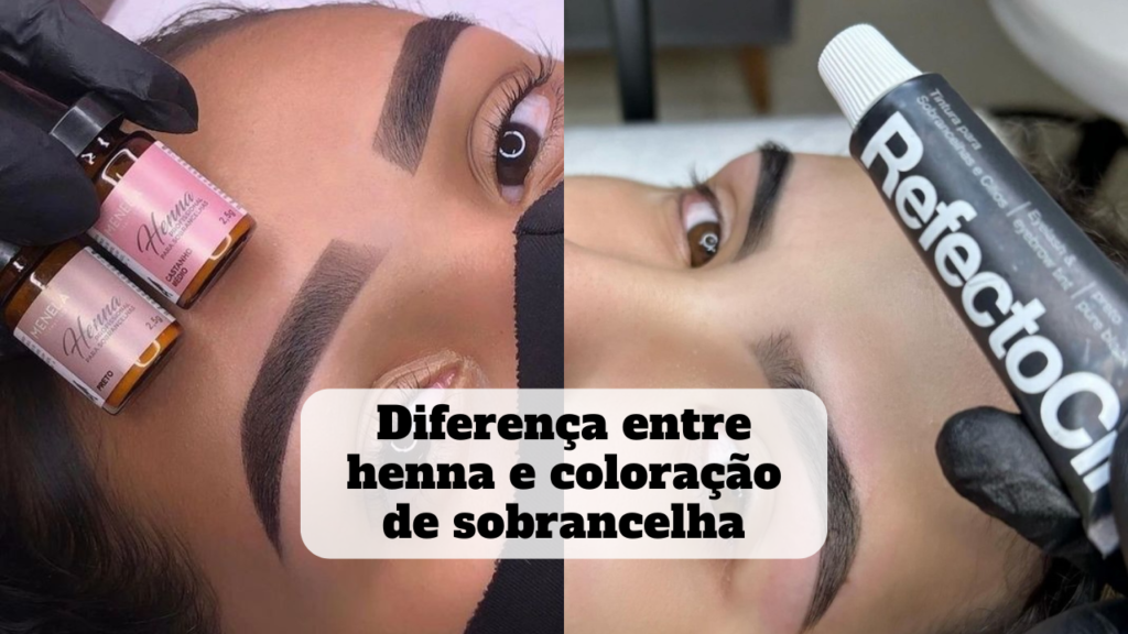 diferença entre henna e coloração de sobrancelha