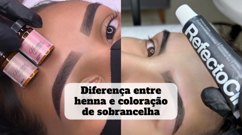 diferença entre henna e coloração de sobrancelha
