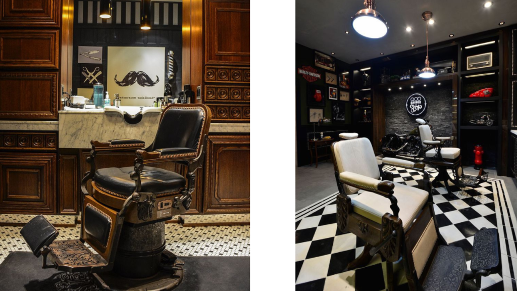 decoração de barbearia moderna