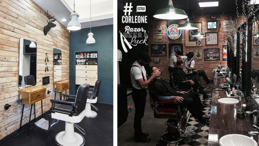 decoração de barbearia moderna