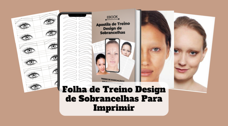 folha de treino design de sobrancelhas para imprimir