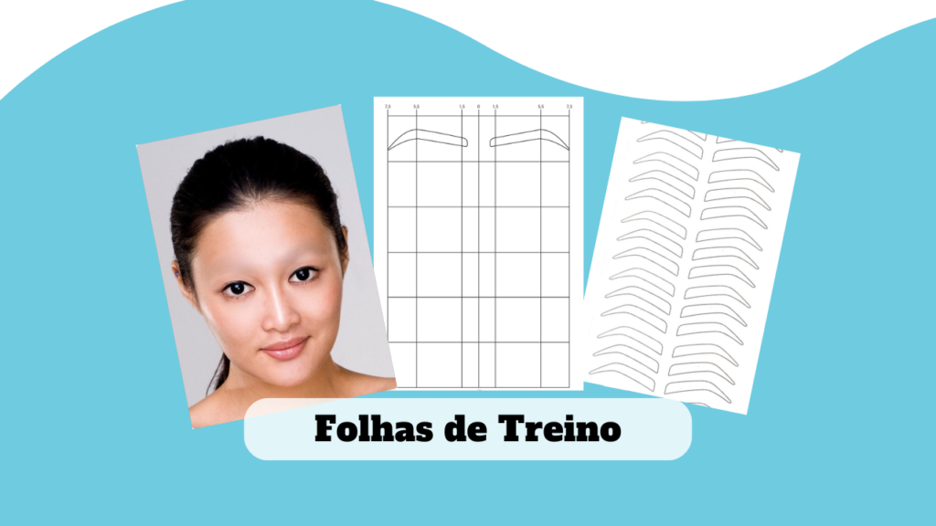 folha de treino design de sobrancelhas para imprimir