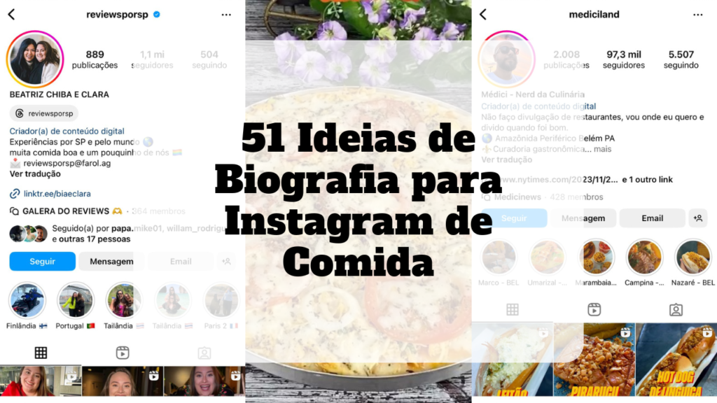 biografia para instagram de comida