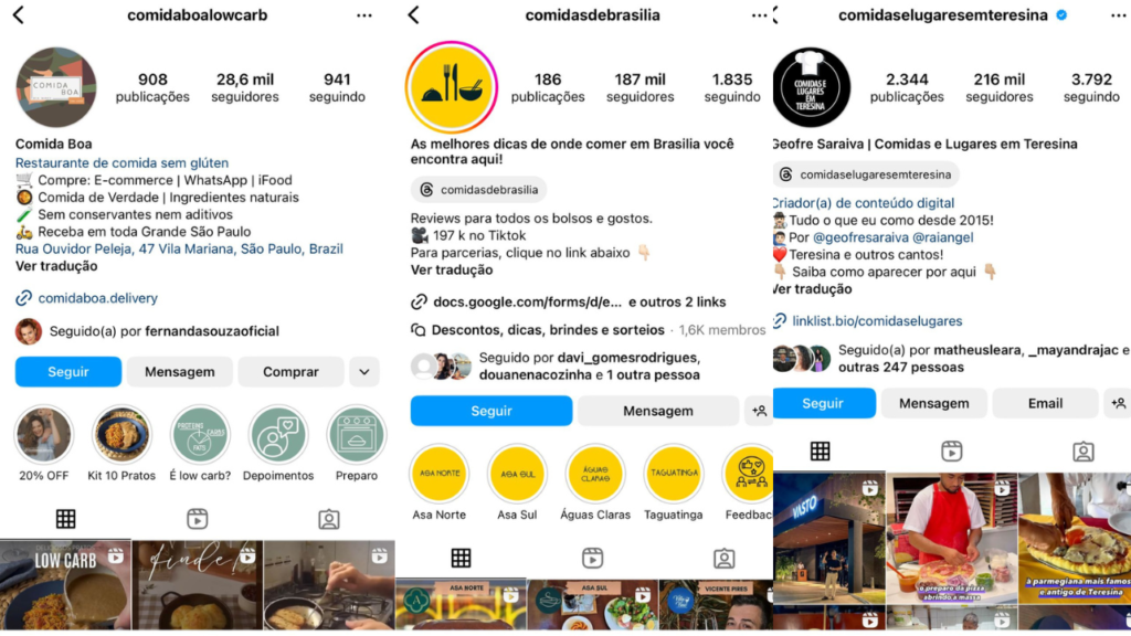 biografia para instagram de comida