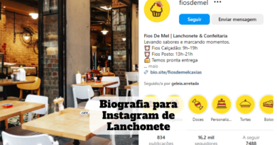 biografia para instagram de lanchonete