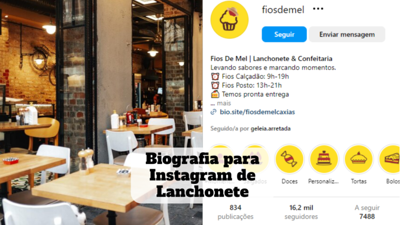 biografia para instagram de lanchonete