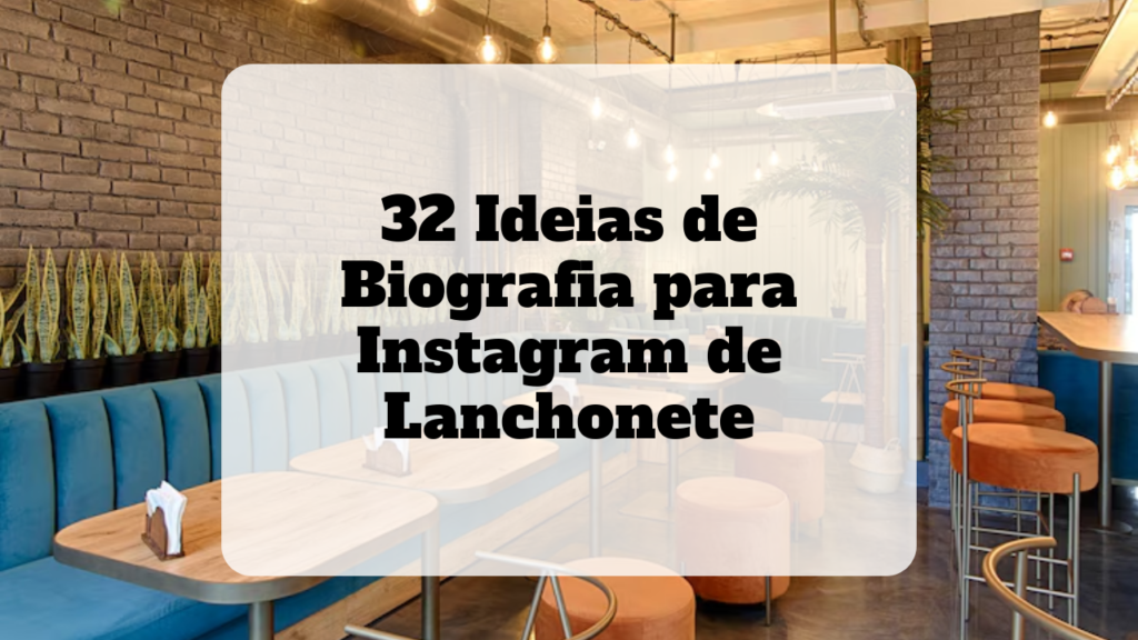 biografia para instagram de lanchonete