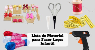 lista de material para fazer laços infantil