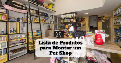 lista de produtos para montar um pet shop