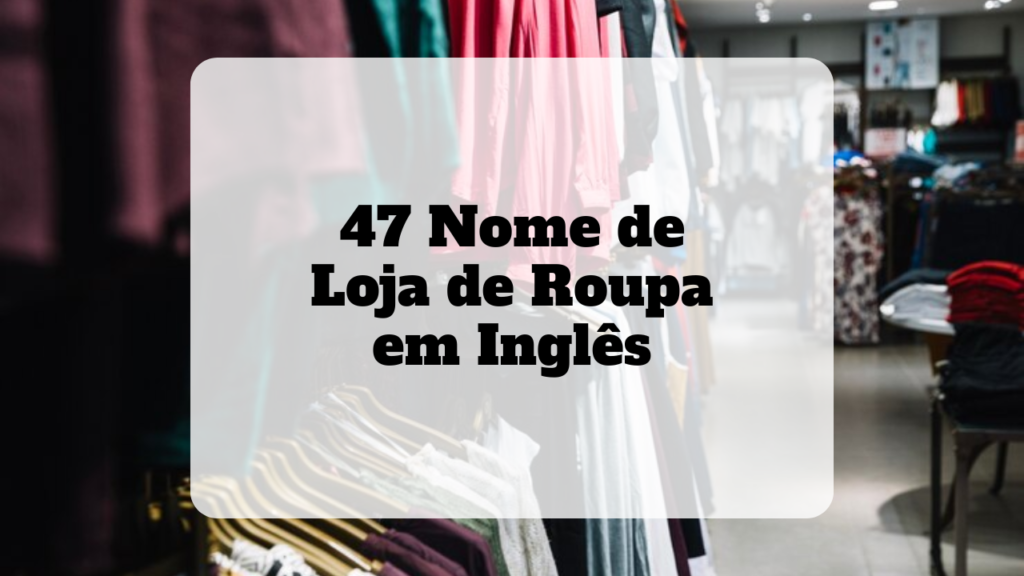 nome de loja de roupa em ingles