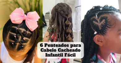 penteado para cabelo cacheado infantil facil