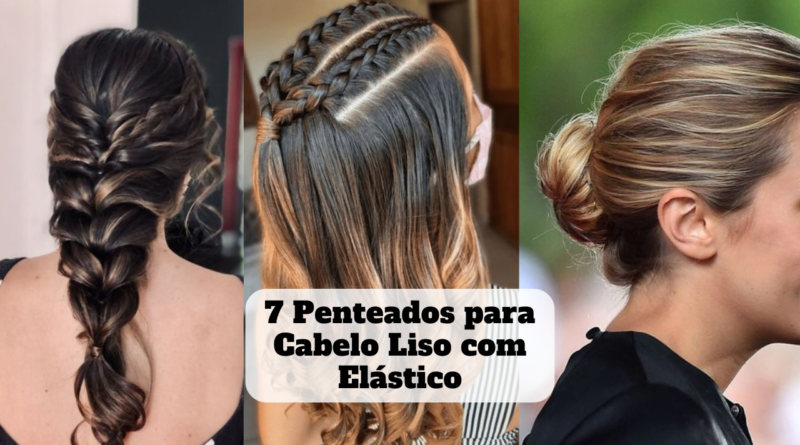 penteados para cabelo liso com elastico