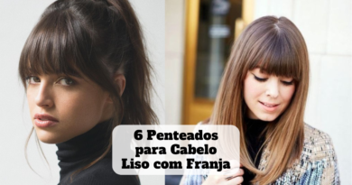 penteados para cabelo liso com franja