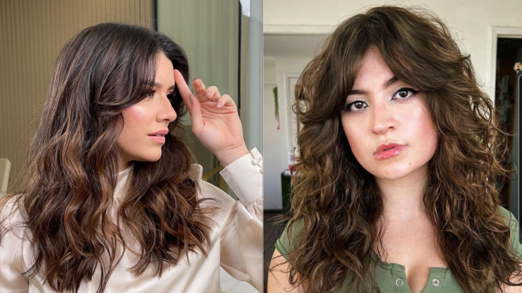 penteados para cabelo liso com franja