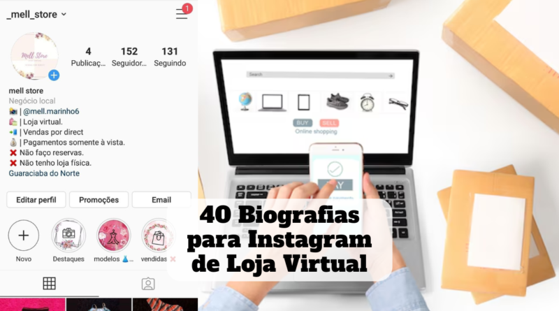 biografia para instagram de loja virtual