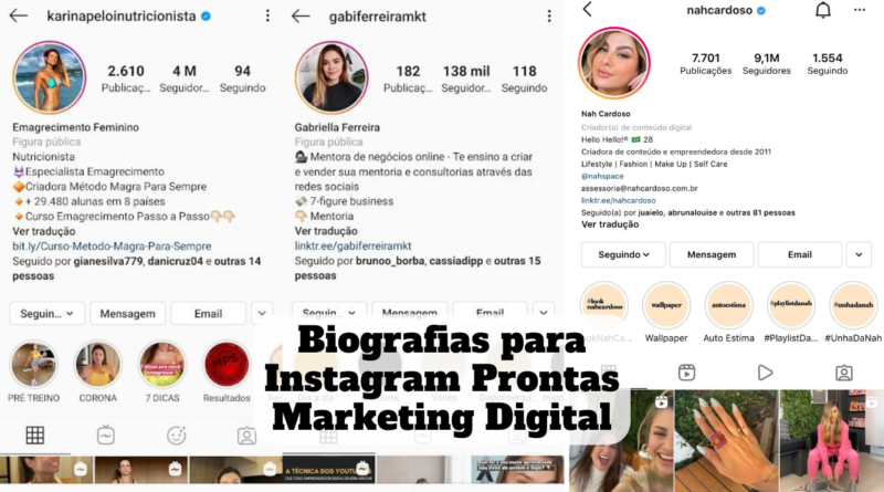 biografia para instagram prontas marketing digital