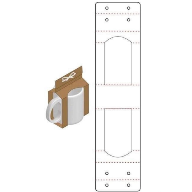 molde de caixa para caneca para imprimir a4