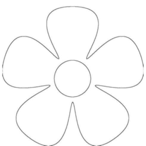 35 Molde de Flor de Papel Grande para Imprimir