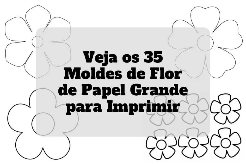 molde de flor de papel grande para imprimir
