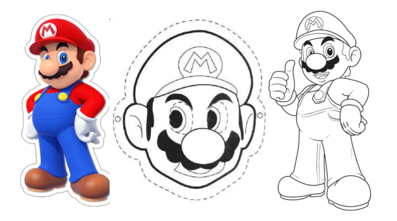 moldes mario bros para imprimir