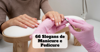 slogan de manicure e pedicure