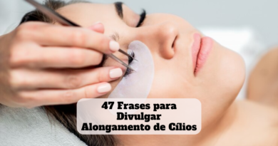 frases para divulgar alongamento de cílios