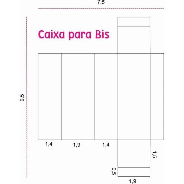 molde caixinha de bis para imprimir