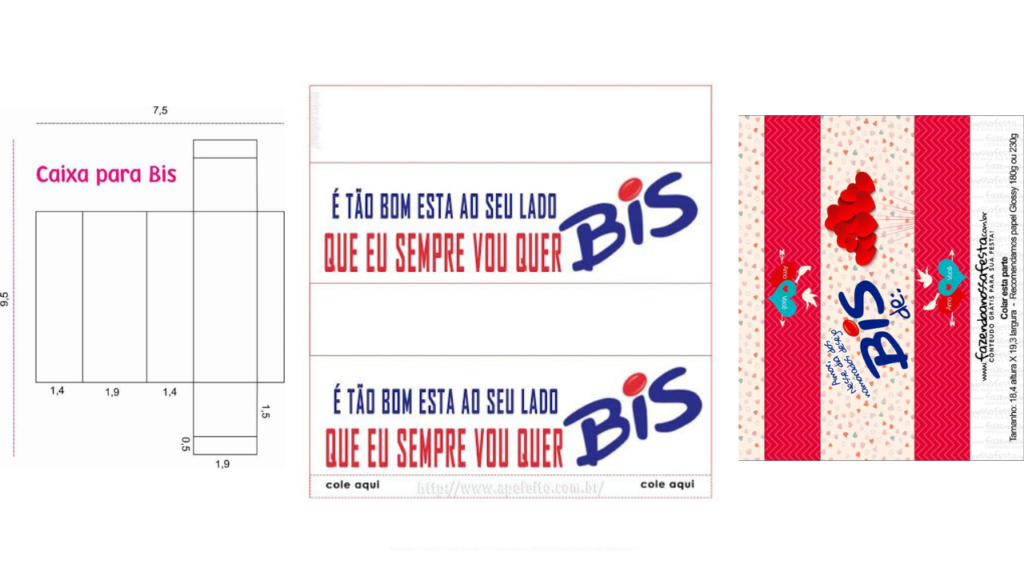 molde caixinha de bis para imprimir