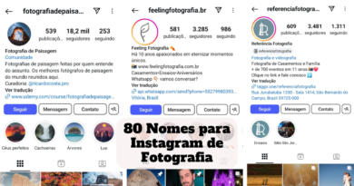 nomes para instagram de fotografia