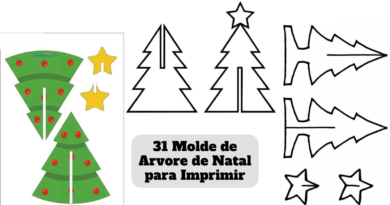 molde arvore de natal para imprimir