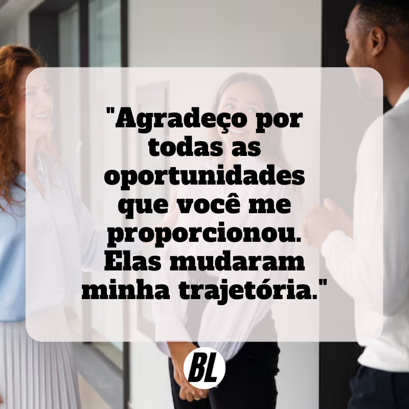 frases de agradecimento pelo trabalho