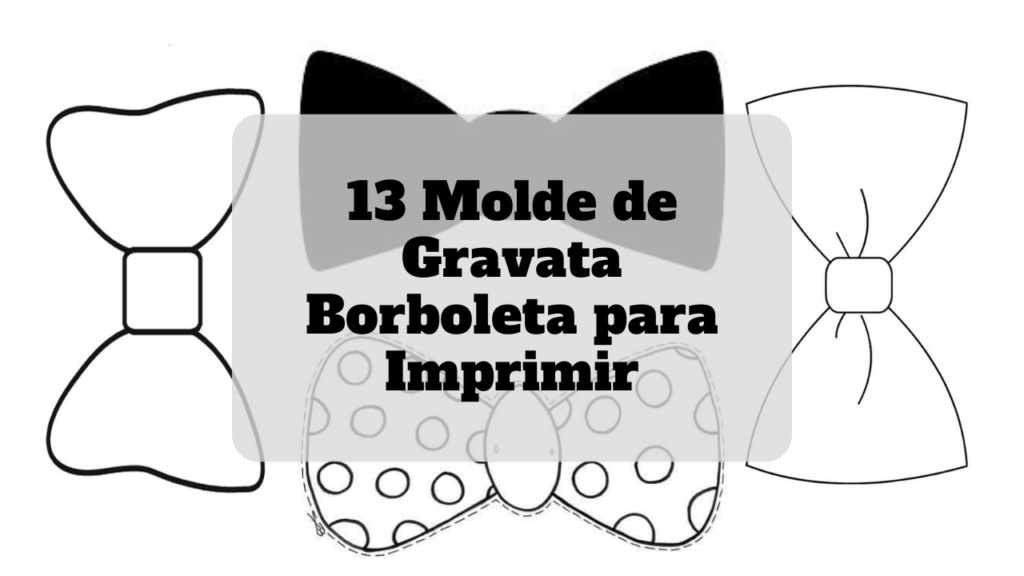 molde de gravata borboleta para imprimir