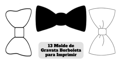 molde de gravata borboleta para imprimir