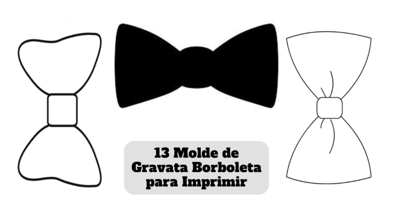 molde de gravata borboleta para imprimir