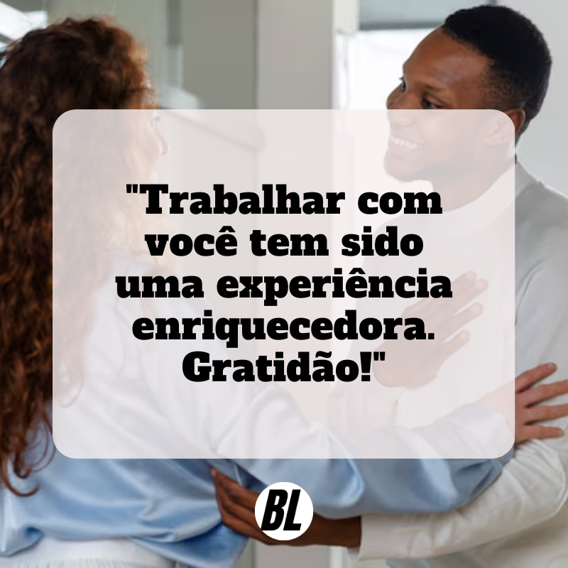 frases de agradecimento pelo trabalho