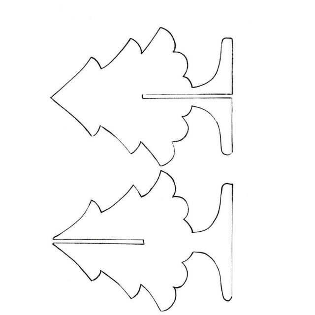 molde arvore de natal para imprimir