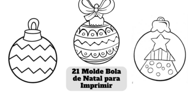 molde bola de natal para imprimir