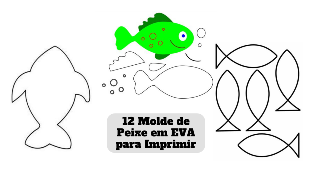 molde de peixe em eva para imprimir