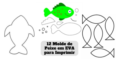 molde de peixe em eva para imprimir