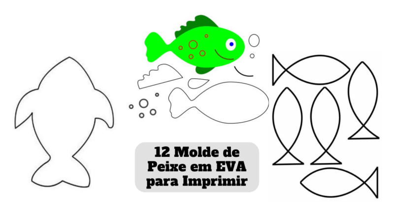 molde de peixe em eva para imprimir