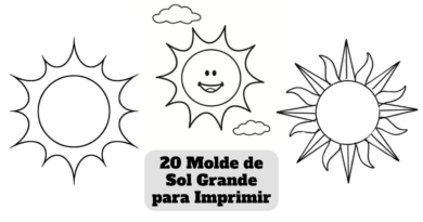 molde de sol grande para imprimir