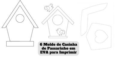 molde de casinha de passarinho em eva para imprimir