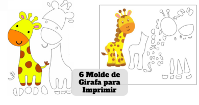 molde de girafa para imprimir