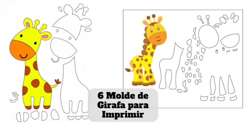 molde de girafa para imprimir