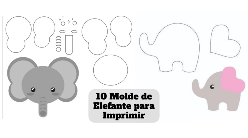 molde de elefante para imprimir